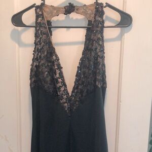 Black sparkling evening gown